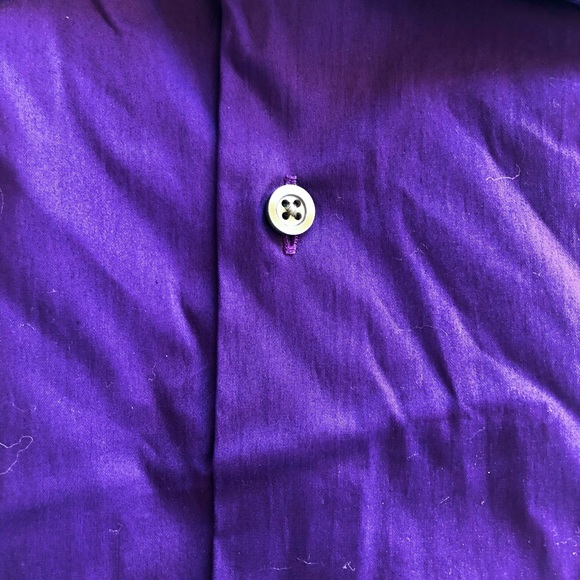 Alfani Men's Slim Fit Dress Shirt, Pure Purple 17-17 1/2  34/35 - Picture 4 of 5